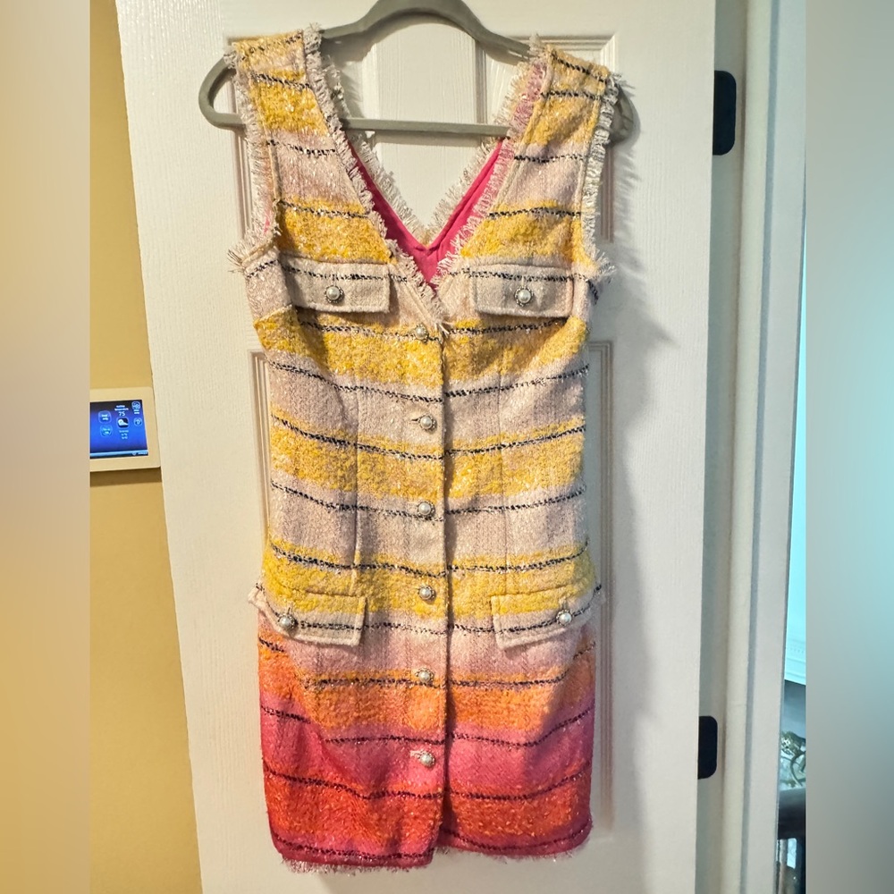Maeve Sleeveless Tweed Mini Dress
